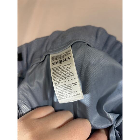 Banana Republic Pants 16 Blue Wool Blend Elastic Waist Lined Trousers - Picture 12 of 16